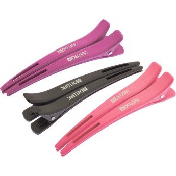 Зажим для волос, карбон, 12 см (6 шт) DEWAL CL2602 Зажим для волос, карбон, 12 см (6 шт) DEWAL CL2602